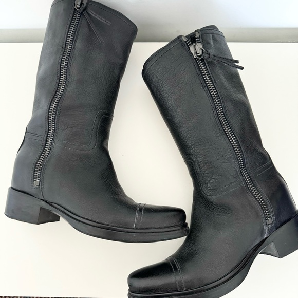 Miu Miu Black Calzature Bisonte Nero Boots  35 - Picture 13 of 15